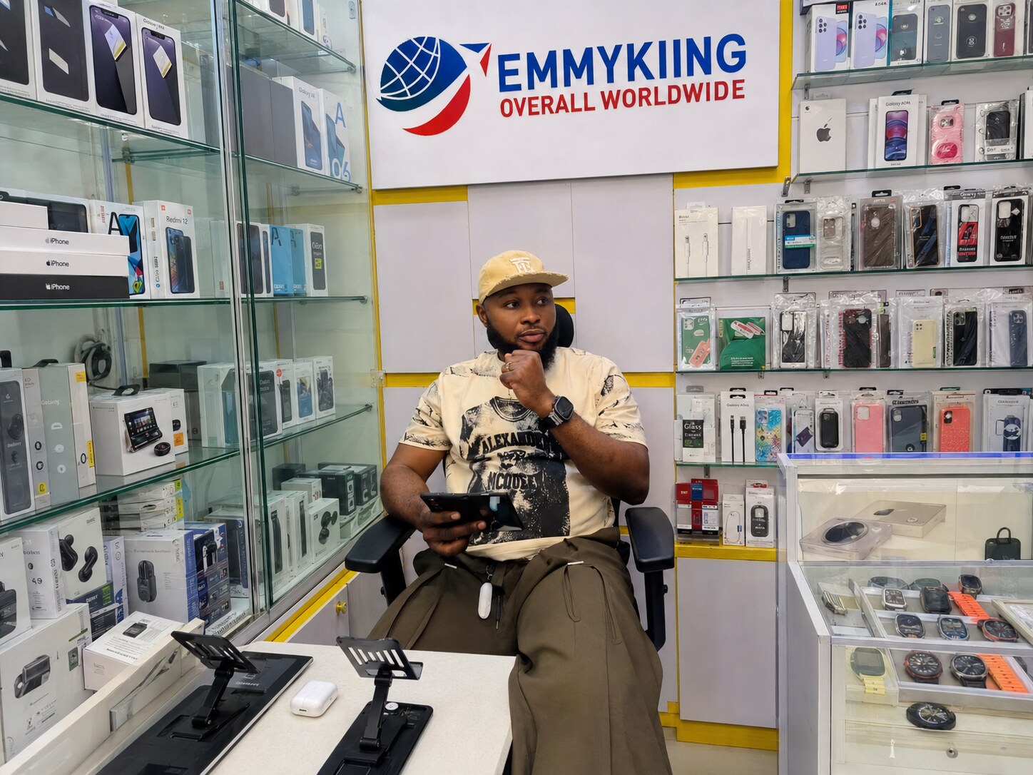 Emmyking Overall Worldwide store in Computer Village, Ikeja